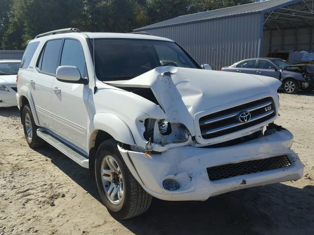 5TDZT38A64S237463 - 2004 TOYOTA SEQUOIA LI WHITE photo 1