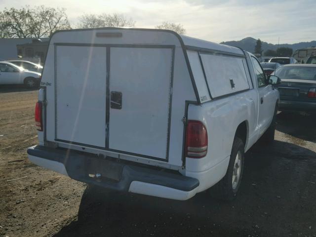 1B7FL26P1WS608060 - 1998 DODGE DAKOTA WHITE photo 4