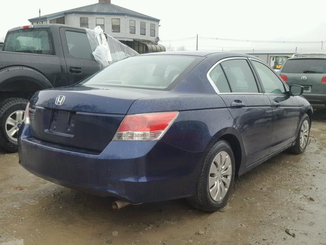 1HGCP2F35AA001731 - 2010 HONDA ACCORD LX BLUE photo 4