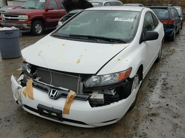 2HGFG11318H006516 - 2008 HONDA CIVIC DX-G WHITE photo 2