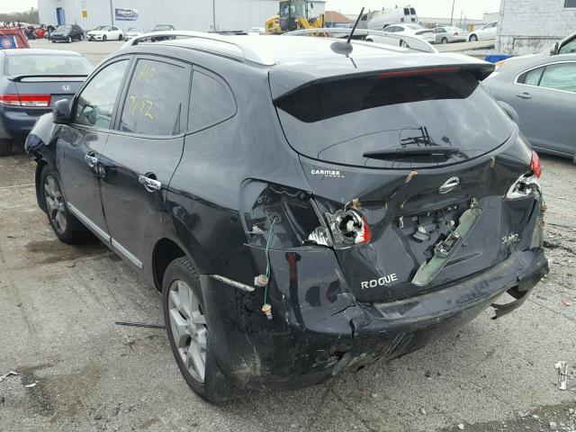 JN8AS5MVXBW690796 - 2011 NISSAN ROGUE S BLACK photo 3