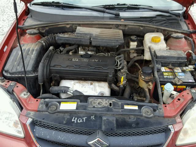 KL5JD56Z68K812467 - 2008 SUZUKI FORENZA BA RED photo 7