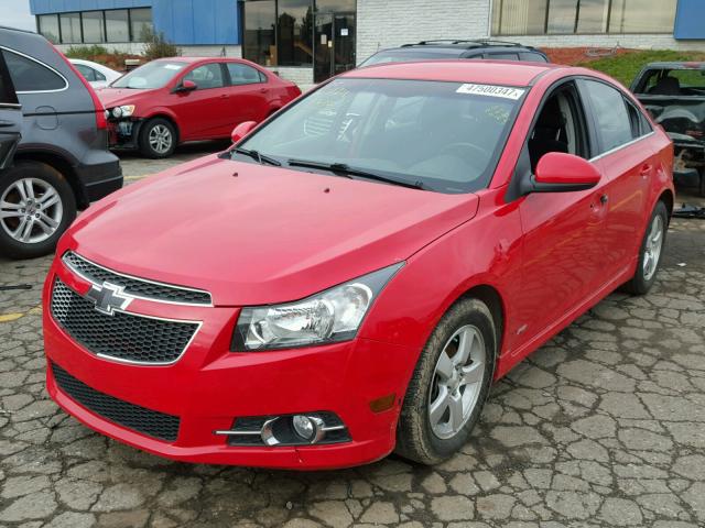 1G1PC5SB9E7212484 - 2014 CHEVROLET CRUZE LT RED photo 2