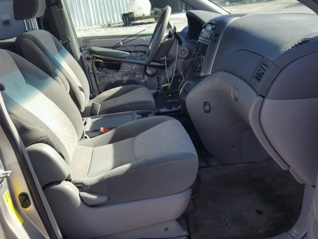 5TDZK23C79S284966 - 2009 TOYOTA SIENNA CE GRAY photo 5