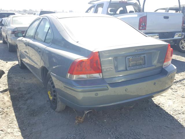 YV1RS592252446384 - 2005 VOLVO S60 2.5T GREEN photo 3