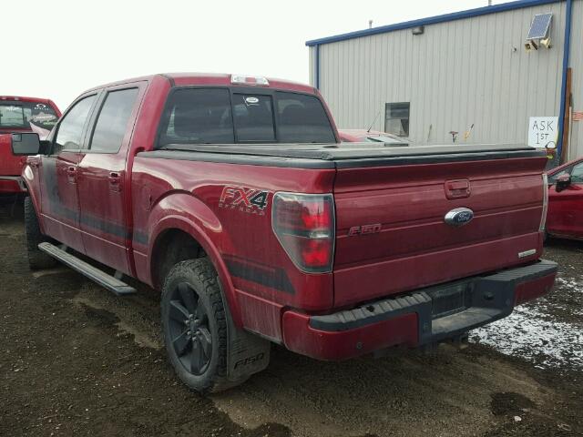 1FTFW1ETXEFA31455 - 2014 FORD F150 SUPER RED photo 3