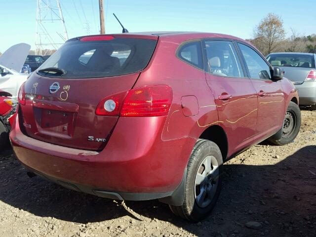 JN8AS58V29W176154 - 2009 NISSAN ROGUE S BURGUNDY photo 4