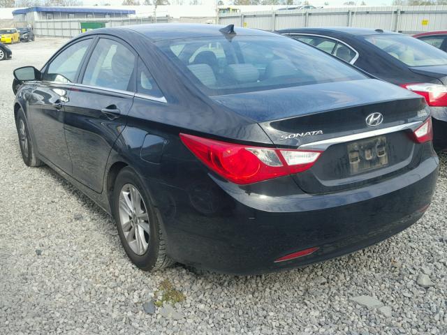 5NPEB4ACXDH753852 - 2013 HYUNDAI SONATA GLS BLACK photo 3