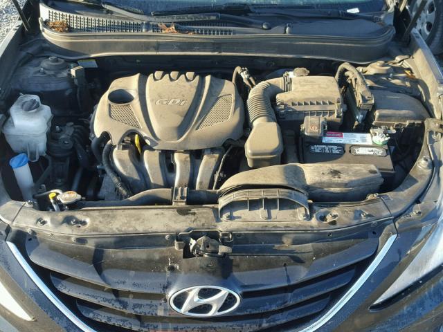 5NPEB4ACXDH753852 - 2013 HYUNDAI SONATA GLS BLACK photo 7