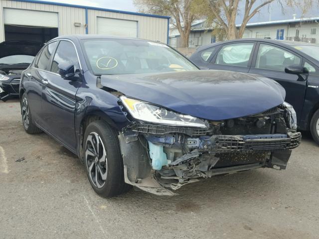 1HGCR2F82GA062498 - 2016 HONDA ACCORD EXL BLUE photo 1