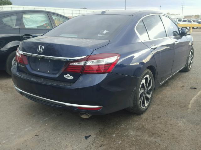1HGCR2F82GA062498 - 2016 HONDA ACCORD EXL BLUE photo 4