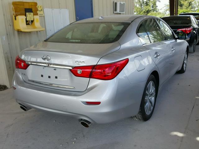 JN1EV7AR6HM831118 - 2017 INFINITI Q50 PREMIU SILVER photo 4