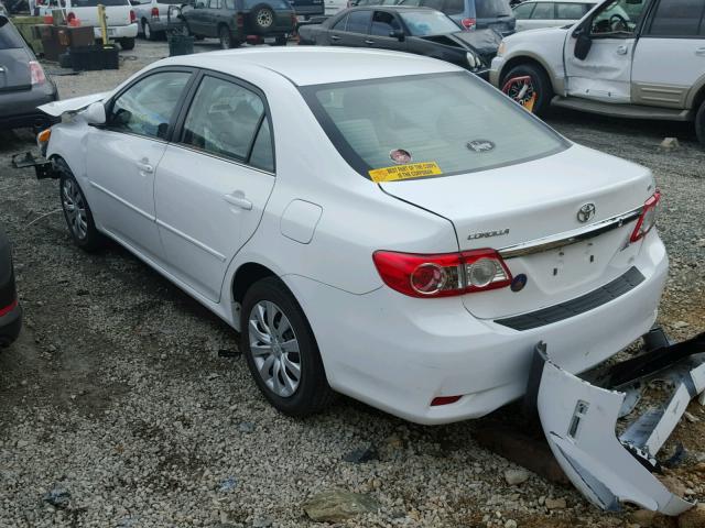 5YFBU4EE8DP087487 - 2013 TOYOTA COROLLA BA WHITE photo 3