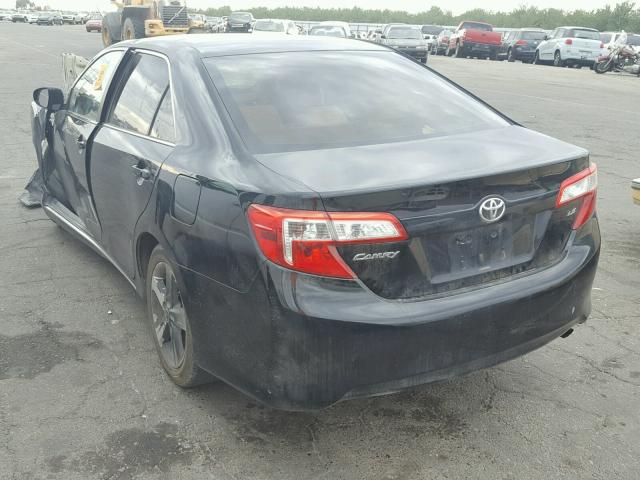 4T4BF1FK7CR168075 - 2012 TOYOTA CAMRY BASE BLACK photo 3