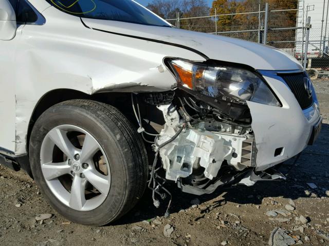 JTJBK1BA8A2414628 - 2010 LEXUS RX 350 WHITE photo 9