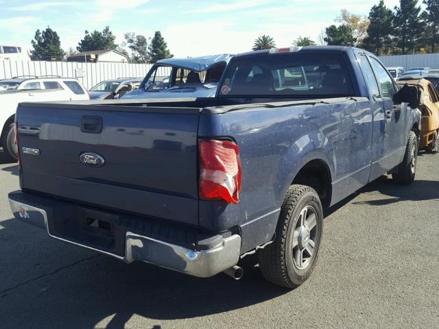 1FTRF12W68KC95201 - 2008 FORD F150 BLUE photo 4