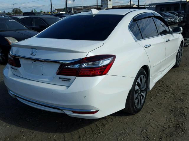 JHMCR6F74HC016916 - 2017 HONDA ACCORD HYB WHITE photo 4