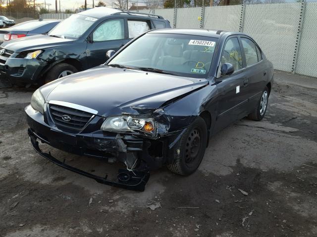 KMHDN46D36U316638 - 2006 HYUNDAI ELANTRA GL BLUE photo 2