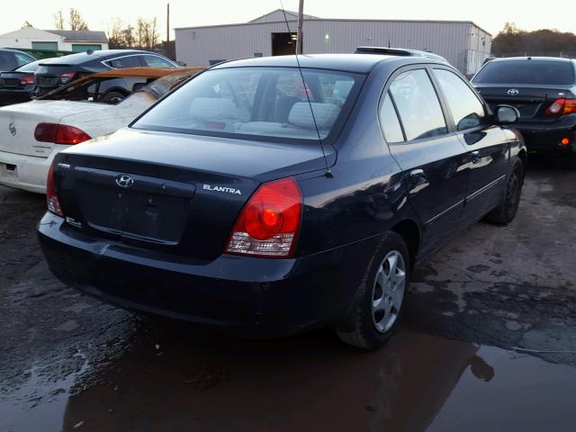 KMHDN46D36U316638 - 2006 HYUNDAI ELANTRA GL BLUE photo 4