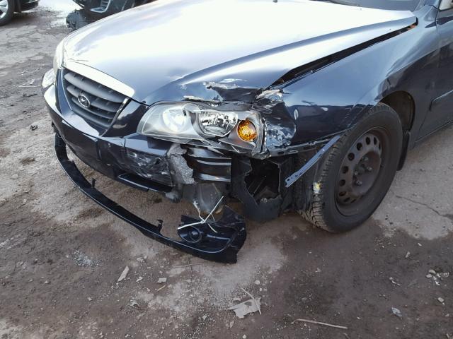 KMHDN46D36U316638 - 2006 HYUNDAI ELANTRA GL BLUE photo 9