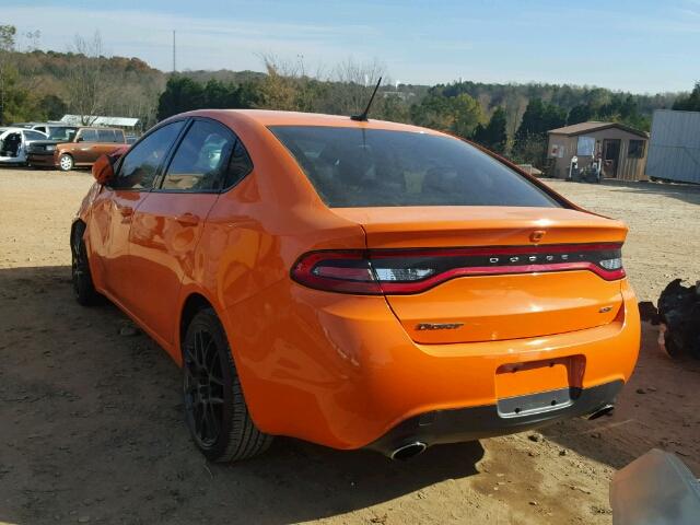 1C3CDFEB5ED819878 - 2014 DODGE DART GT ORANGE photo 3