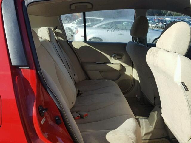 3N1BC13E67L372570 - 2007 NISSAN VERSA S RED photo 6