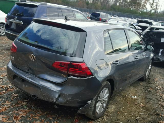 3VW217AU2FM100233 - 2015 VOLKSWAGEN GOLF GRAY photo 4