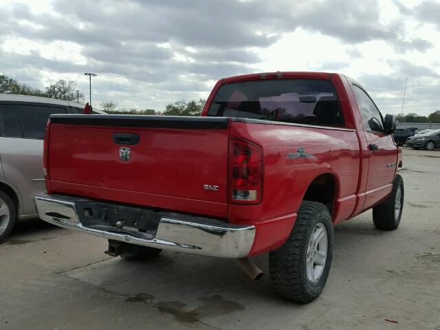 1D7HU16N06J141322 - 2006 DODGE RAM 1500 S RED photo 4