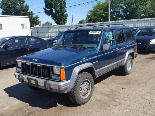 1J4FJ78S5SL636852 - 1995 JEEP CHEROKEE C GREEN photo 2