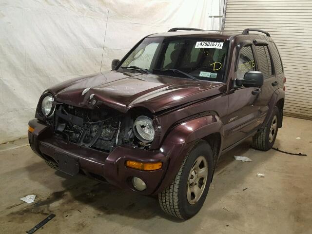 1J4GL58KX4W193411 - 2004 JEEP LIBERTY LI BURGUNDY photo 2