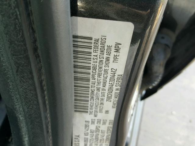 ZFBCFADH4EZ014412 - 2014 FIAT 500L TREKK GRAY photo 10