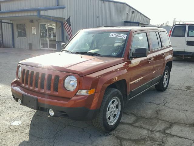 1C4NJRBBXCD583826 - 2012 JEEP PATRIOT SP ORANGE photo 2