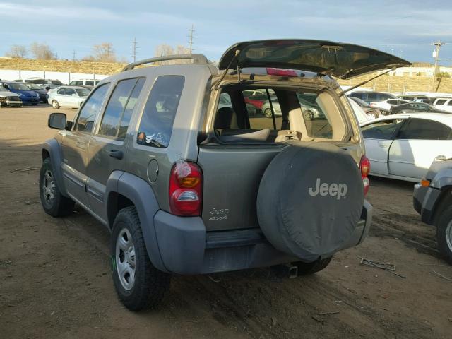 1J4GL48KX4W310849 - 2004 JEEP LIBERTY SP BEIGE photo 3
