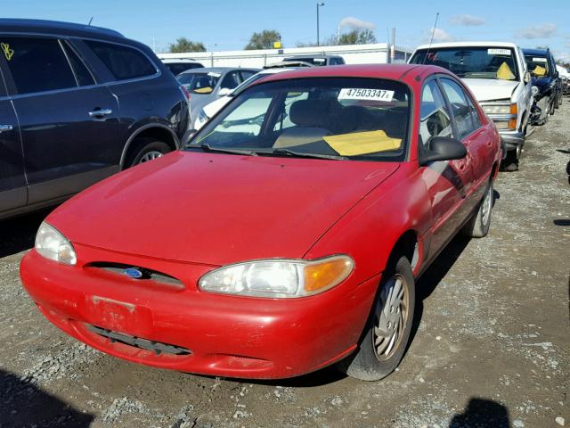 1FALP13P2VW169518 - 1997 FORD ESCORT LX RED photo 2