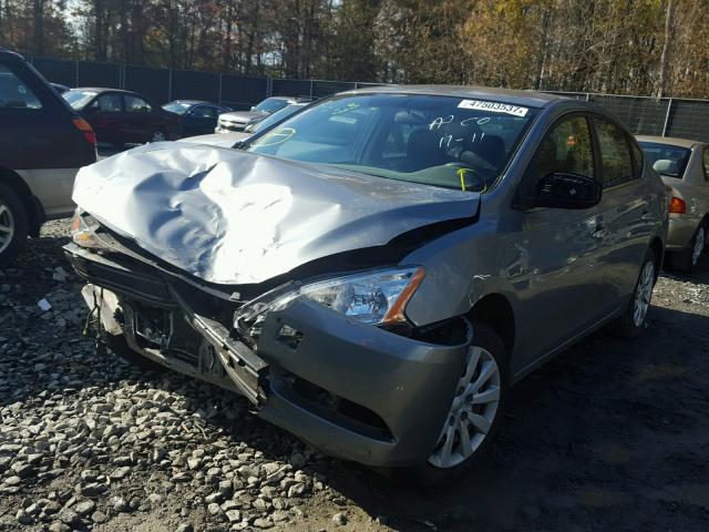 3N1AB7AP0DL672350 - 2013 NISSAN SENTRA S GRAY photo 2