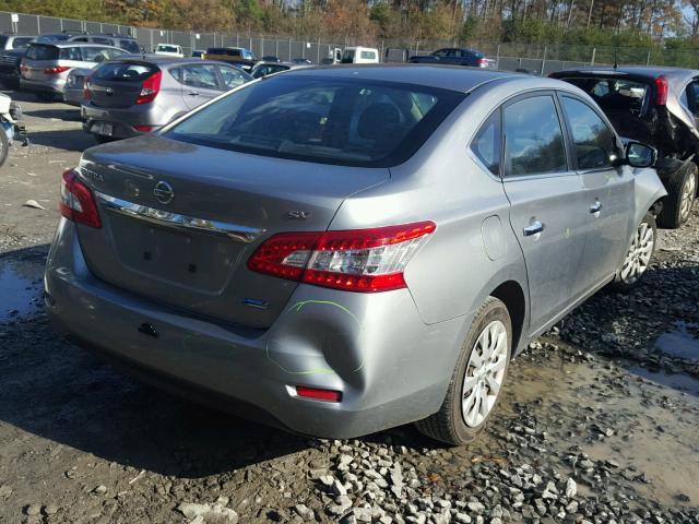 3N1AB7AP0DL672350 - 2013 NISSAN SENTRA S GRAY photo 4