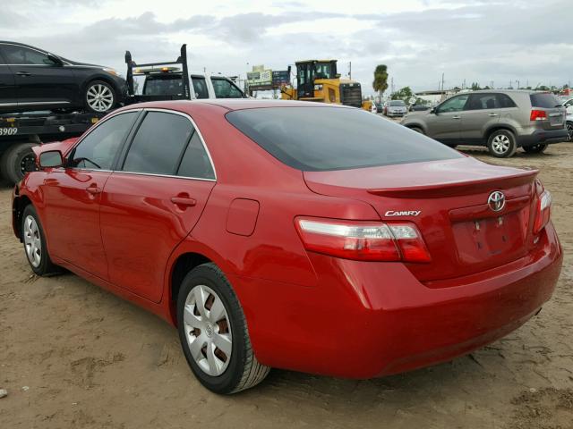 4T1BE46K08U261073 - 2008 TOYOTA CAMRY CE RED photo 3