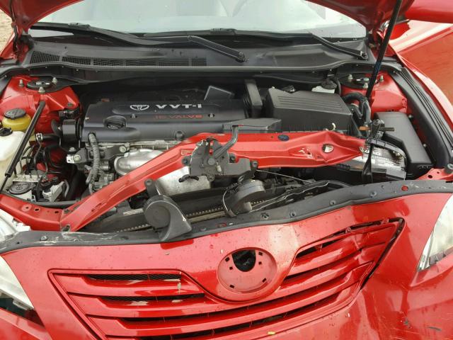 4T1BE46K08U261073 - 2008 TOYOTA CAMRY CE RED photo 7
