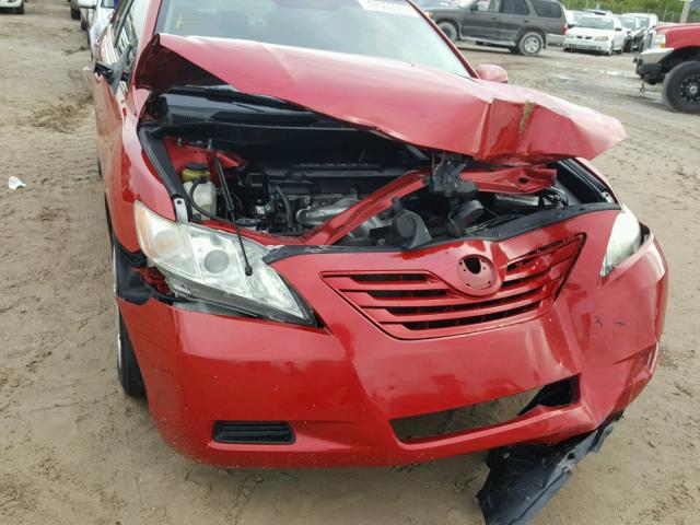 4T1BE46K08U261073 - 2008 TOYOTA CAMRY CE RED photo 9