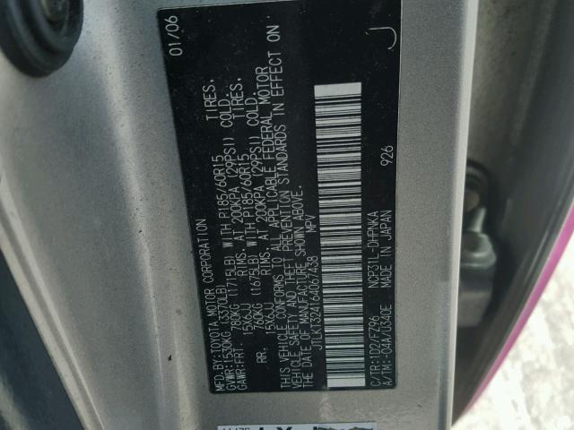 JTLKT324164067438 - 2006 TOYOTA SCION XB Қызғылт фото 10