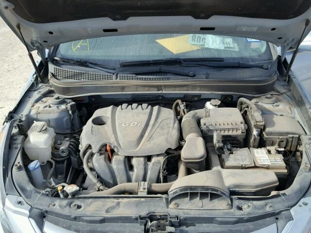 5NPEB4AC9EH910935 - 2014 HYUNDAI SONATA GLS SILVER photo 7