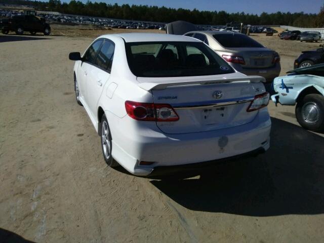 5YFBU4EE8DP167761 - 2013 TOYOTA COROLLA BA WHITE photo 3