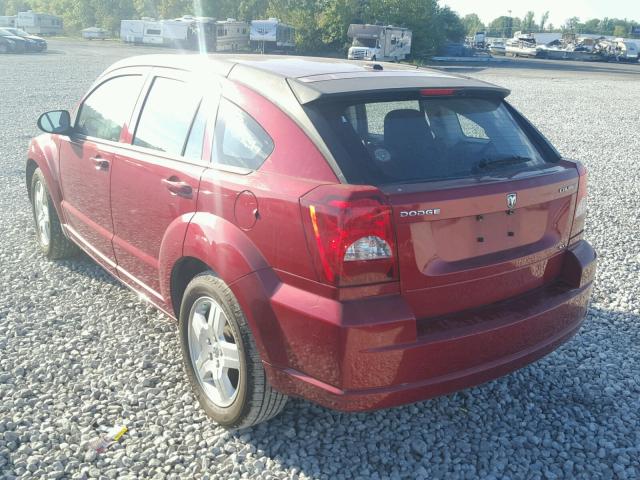 1B3HB48A19D103713 - 2009 DODGE CALIBER SX RED photo 3