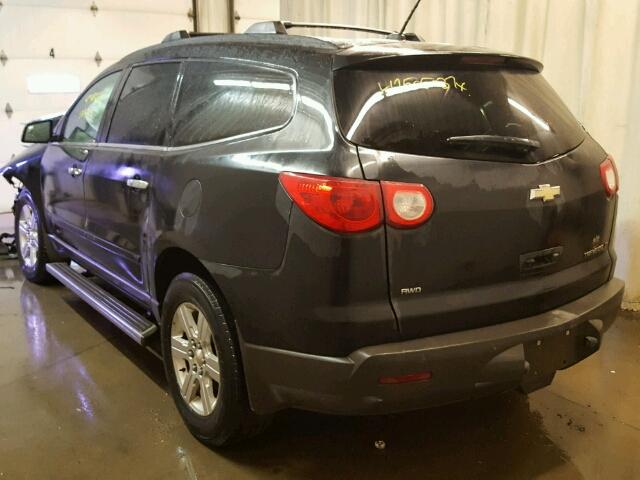 1GNKVJED9CJ106030 - 2012 CHEVROLET TRAVERSE L BLACK photo 3