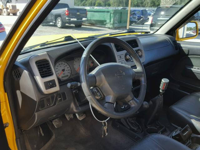1N6MD26Y51C375040 - 2001 NISSAN FRONTIER K YELLOW photo 9