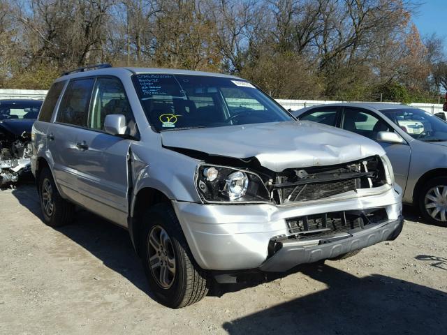 2HKYF18504H528931 - 2004 HONDA PILOT EXL SILVER photo 1