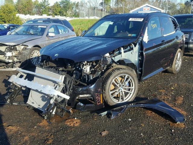 5UXTS3C50J0Z00039 - 2018 BMW X3 XDRIVE3 BLACK photo 2