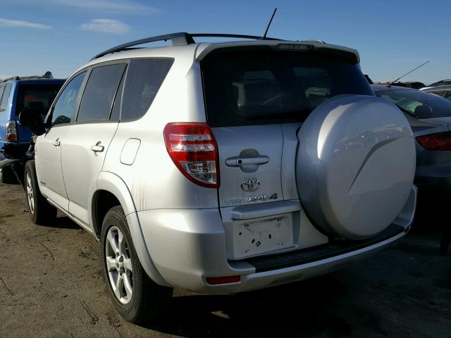 2T3DK4DV7AW027525 - 2010 TOYOTA RAV4 LIMIT SILVER photo 3