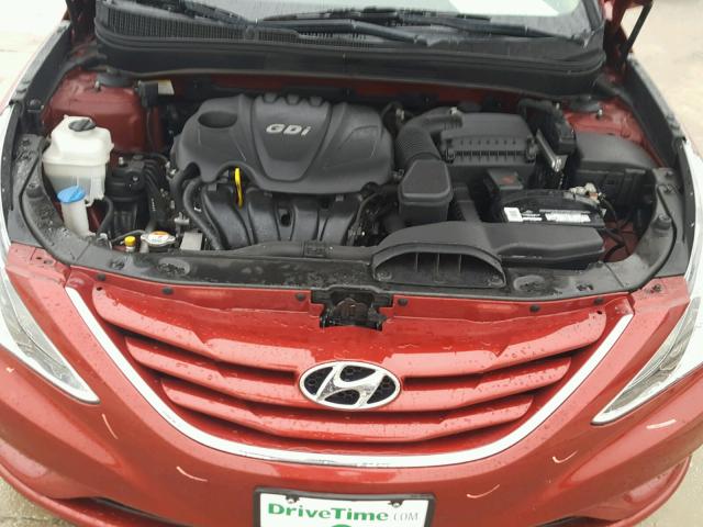 5NPEB4AC8DH774487 - 2013 HYUNDAI SONATA GLS BURGUNDY photo 7