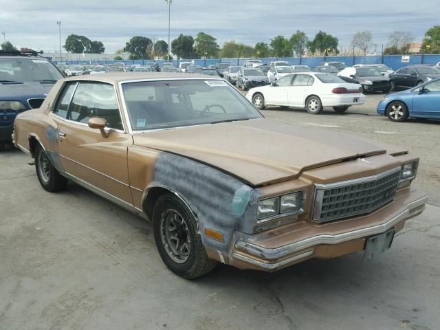 1Z37AAR434445 - 1980 CHEVROLET MONTE CARL BROWN photo 1